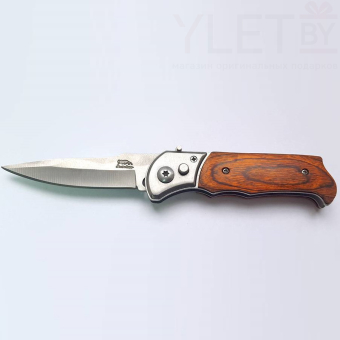 Нож складной в чехле под дерево 20 см