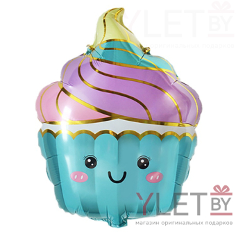 Шар (24''/61 см) Фигура, Кексик бирюзовый