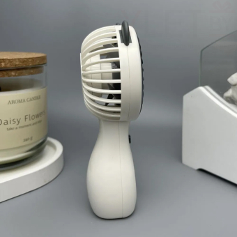 Вентилятор портативный ручной SQ 2237 Бело-серый