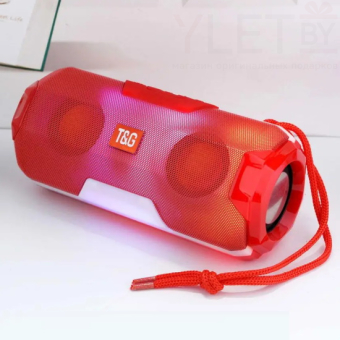 Беспроводная bluetooth колонка TG-143 с подсветкой Красная