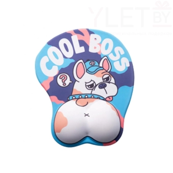Коврик для мышки с подушкой для запястья "Cool Boss"