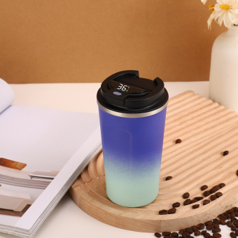 Термокружка с датчиком температуры "Сoffee gradient", purple (510 ml)