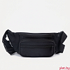 Сумка поясная "Toп" на молнии, 28*8*12 см, 3 наружных кармана, черный