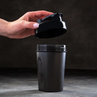 Спортивный шейкер "Matte", black (400 ml)