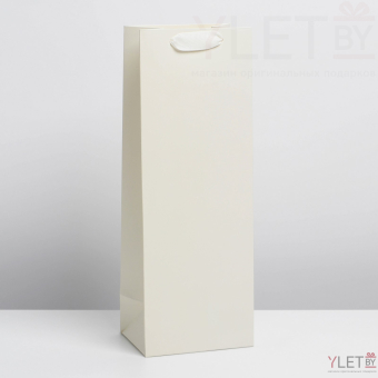 Пакет под бутылку Молочный, 13 x 35 x 10 см