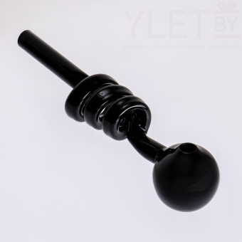 Курительный девайс  «Спираль», стеклянный черный