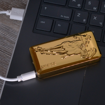 Импульсная зажигалка двойная Lighter со световым датчиком Лошадь