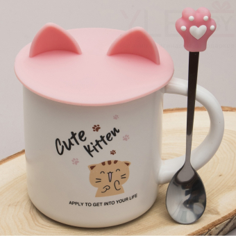 Кружка Котик Силиконовые ушки №2