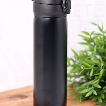 Термос термокружка прямой Черный, 380 мл