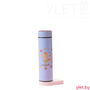 Термос с датчиком температуры «Happy friends, dino», blue (500 ml)