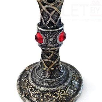 Бокал на ножке  металлический Волк