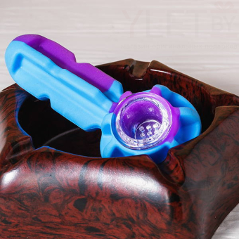 Курительный девайс трубка в силиконе Фиолетовый