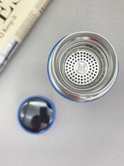 Термос с датчиком температуры «Metallic», blue (500 ml)