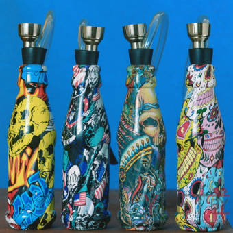 Бонг стеклянный расписной Бутылка 12 см