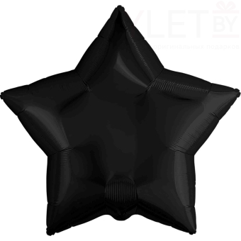 Шар (18"/46 см) Звезда, Черный