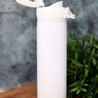 Термос термокружка прямой Белый, 380 мл