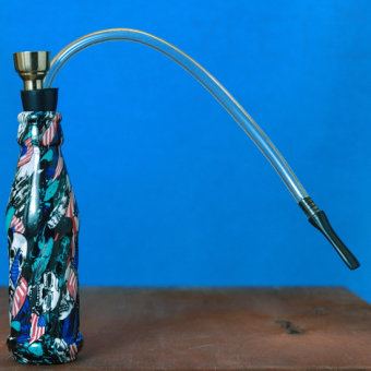 Бонг стеклянный расписной Бутылка 12 см