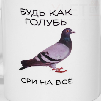 Кружка «Будь как голубь, сри на все» 320 мл