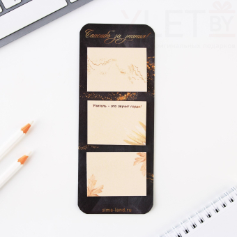 Подарочный набор, ежедневник, стикеры, ручка шариковая, синяя паста «Подарок дорогому учителю»