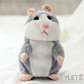 Говорящий хомяк повторяшка Серый