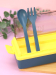 Ланчбокс "Life every day", yellow-blue (ложка+вилка), 700 мл
