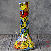 Бонг стеклянный 25 см расписной