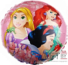 Шар (18"/46 см) Круг, Принцессы Диснея, Розовый