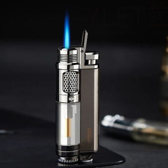 Зажигалка газовая турбо Power Серебро