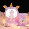 Ночник - подставка для канцелярских принадлежностей «Magic unicorn», pink (13,5 см), пластик