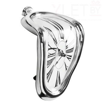 Часы настольные Сальвадора Дали "Стекающие" серебро