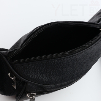 Сумка поясная "Элит" на молнии, 30*8*13 см, чёрный