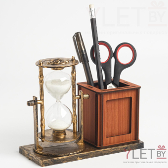 Песочные часы с карандашницей и фоторамкой Селин