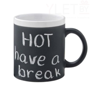 Кружка для записей с мелом белая