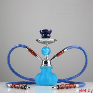 Кальян «Фуджейра», 25 см, 2 трубки, синий