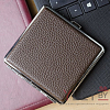 Портсигар коричневый под кожу. Вид 2