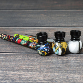 Курительный девайс стеклянный с росписью