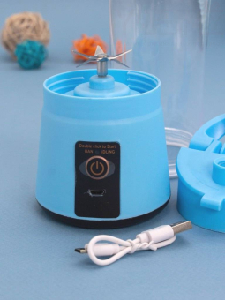 Блендер портативный "Juicy", blue, USB, (24*8 см)
