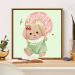 Алмазная мозаика на подрамнике "Мишка с пончиком", 20*20 см