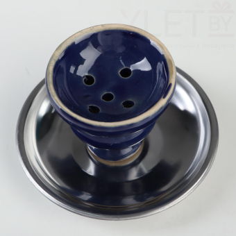 Кальян «Фуджейра», 25 см, 2 трубки, синий