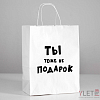 Пакет подарочный с приколами Ты тоже не подарок, 24 х 10.5 х 32 см