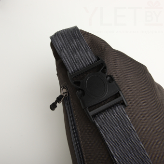 Сумка поясная "Грейс" на молнии, 30*10*14 см, 2 наружных кармана, серый