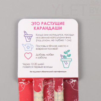 Растущие карандаши подарочные «Львиный зев + гвоздика» 2 шт.