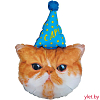 Шар (32''/81 см) Фигура, Котик в колпачке ДР