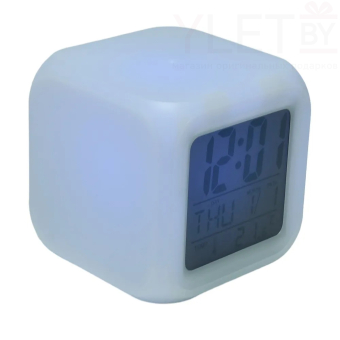 Будильник часы Светящийся Кубик