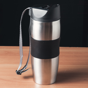 Термокружка с кнопкой сталь 400 мл
