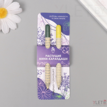 Растущие карандаши подарочные «Лаванда + Ромашка» 2 шт.