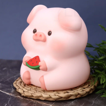Копилка "Pig with watermelon", 17 см
