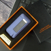 Импульсная зажигалка двойная сенсорная Lighter Контуры фактурная Фиолетовая