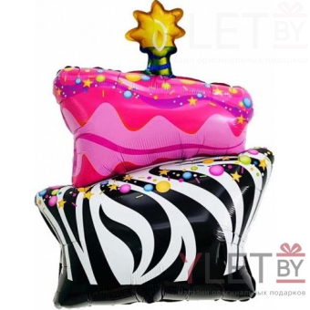 Шар (34''/86 см) Фигура, Яркий торт