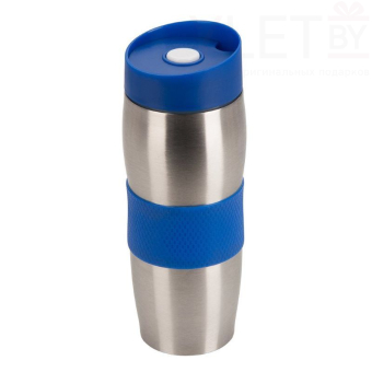 Термокружка с кнопкой 400ml Синяя